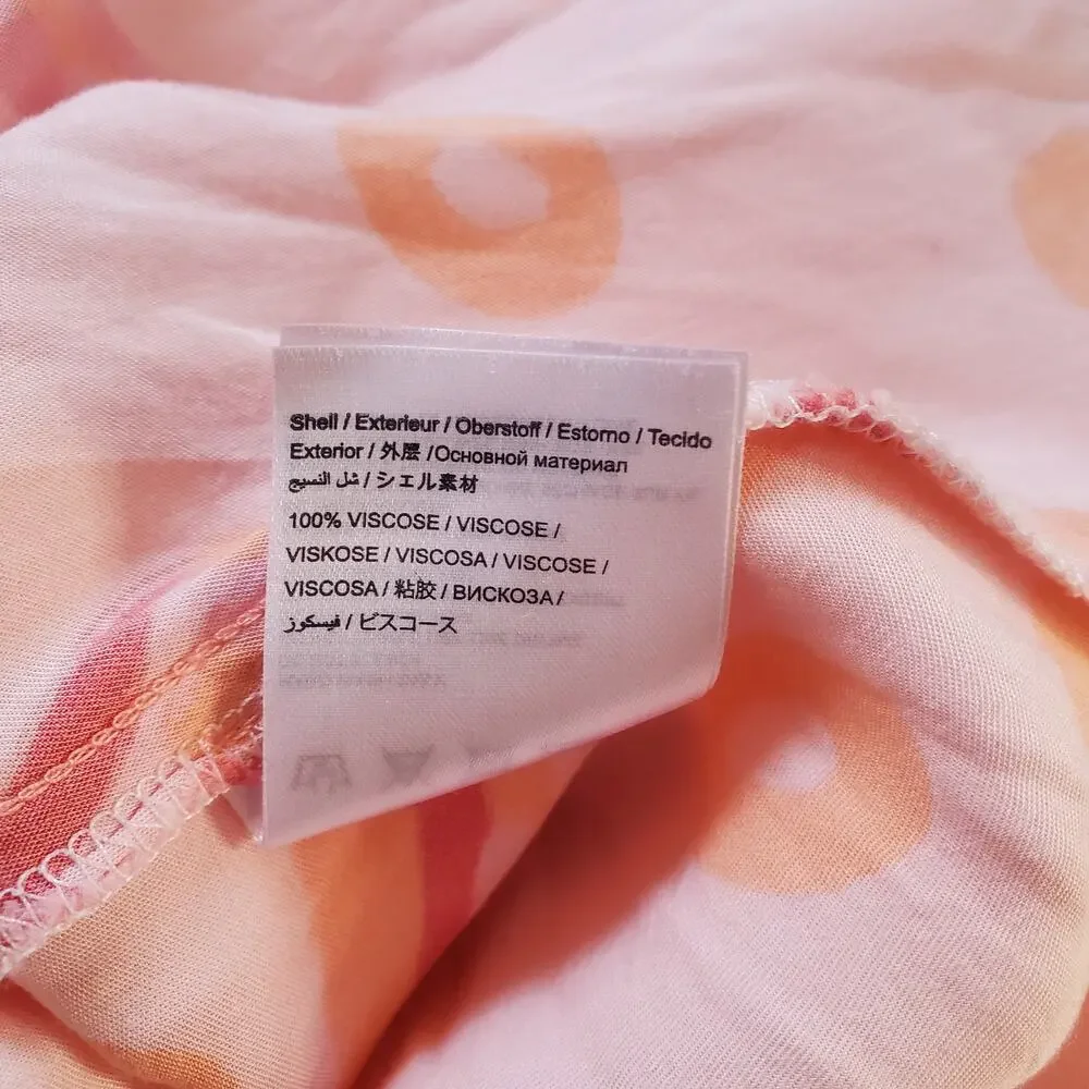 Farm Rio Anthropologie One Shoulder Starfish Maxi Dress Orange Pink Size Large - Picture 11 of 11